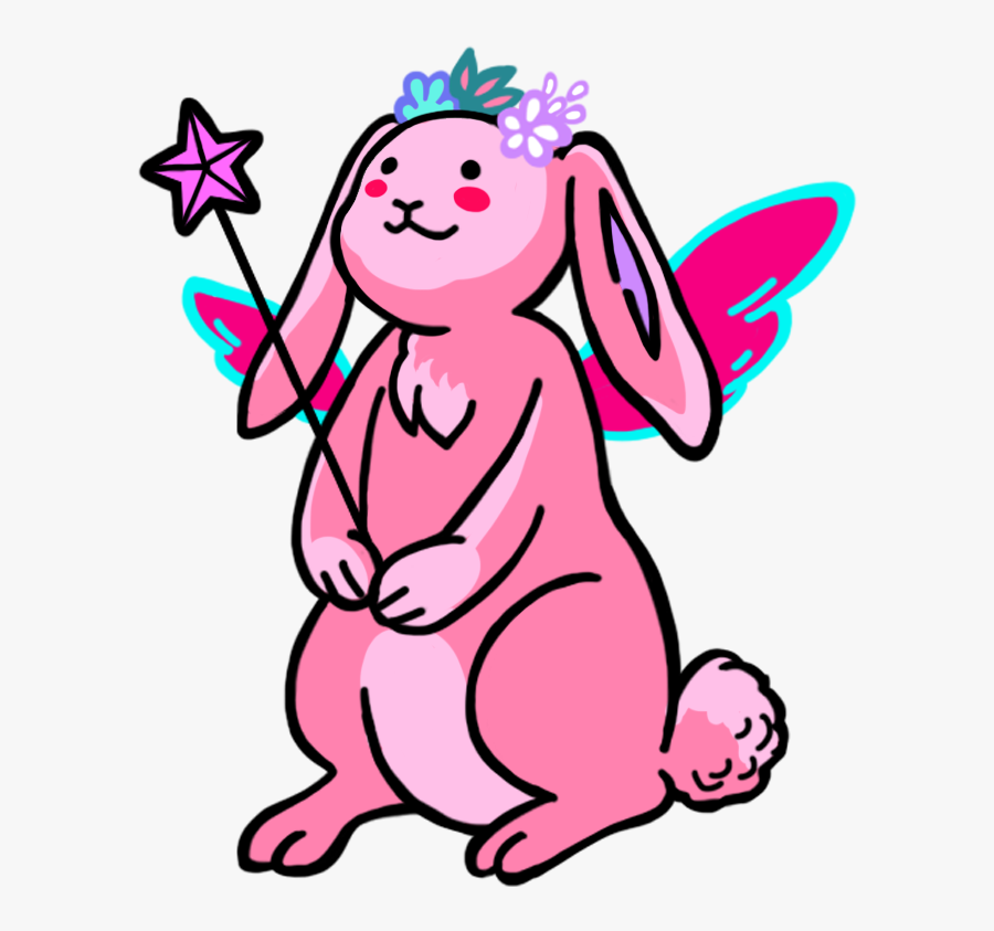 Fairy Rabbit Pink, Transparent Clipart