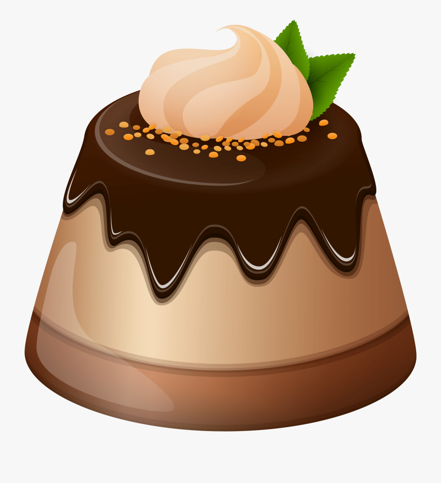 Transparent Cake Clipart - Chocolate Pudding Clipart, Transparent Clipart