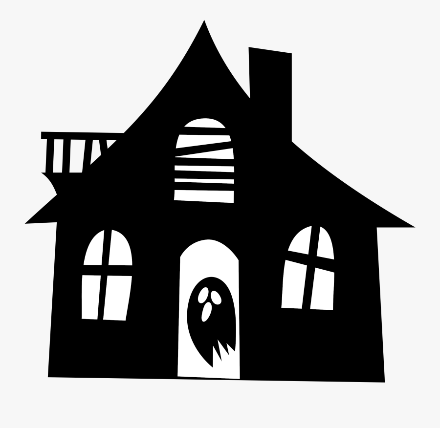 Haunted House Silhouette - Haunted House Silhouette Png, Transparent Clipart