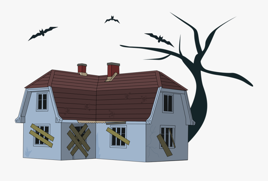 Haunted House Free To Use Clipart - Creepy House Clipart, Transparent Clipart