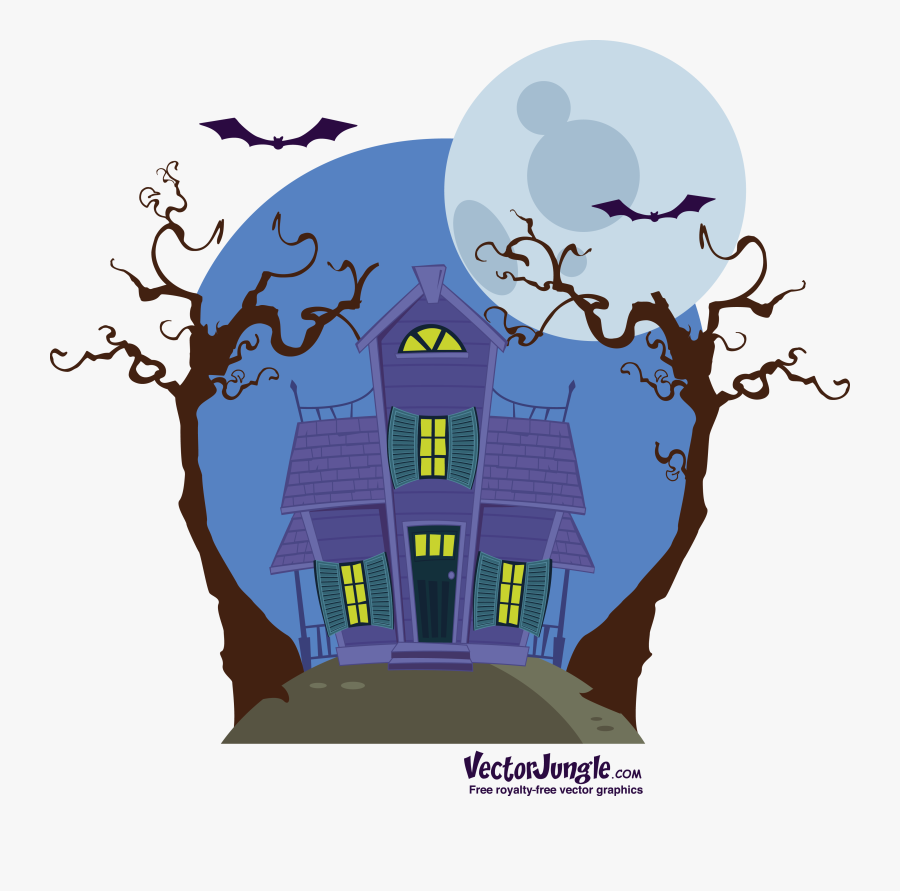 Transparent Haunted House Clipart - Haunted House Chibi, Transparent Clipart