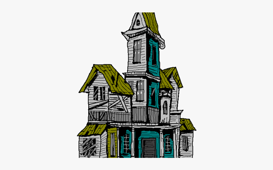 Haunted Houses Clipart - Old Haunted House Clipart, Transparent Clipart