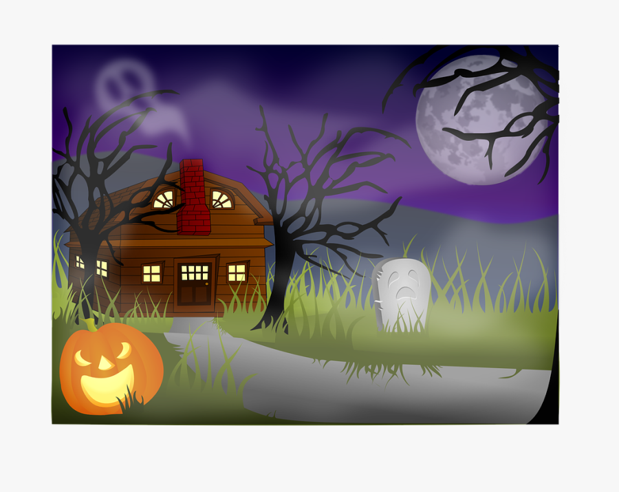 Haunted House, Landscape, Spooky, Halloween, Creepy - Clipart Png Haunted Houses Halloween, Transparent Clipart