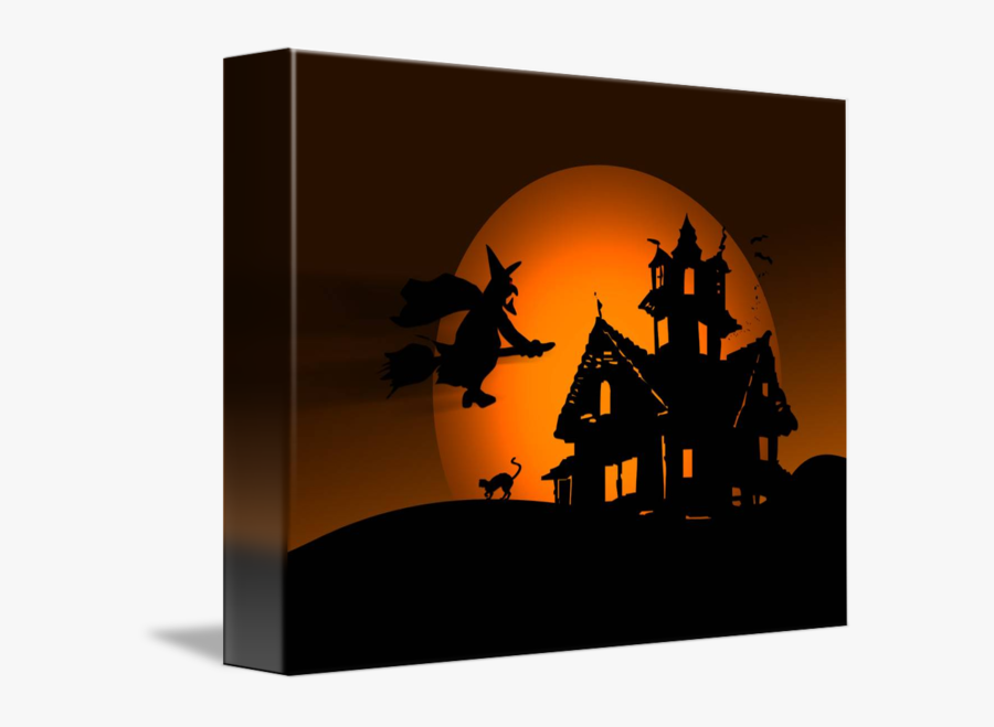 Clip Art Haunted House Scene - Happy Halloween Wallpaper Phone, Transparent Clipart