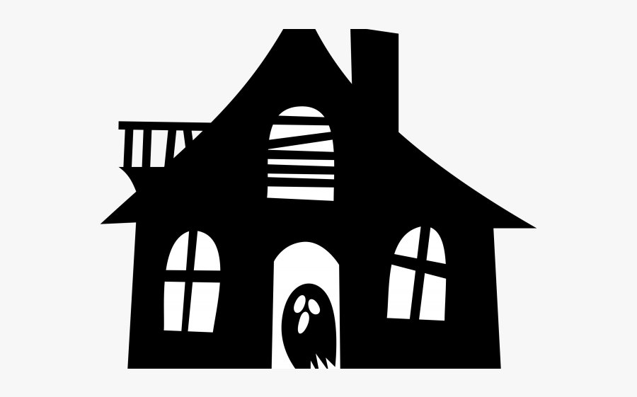 Windows Clipart Haunted House - Haunted House Silhouette Png, Transparent Clipart