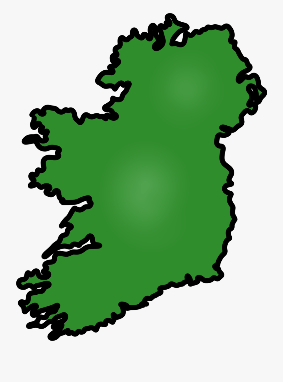 Simple Irish Map - Map Of Ireland Clip Art, Transparent Clipart