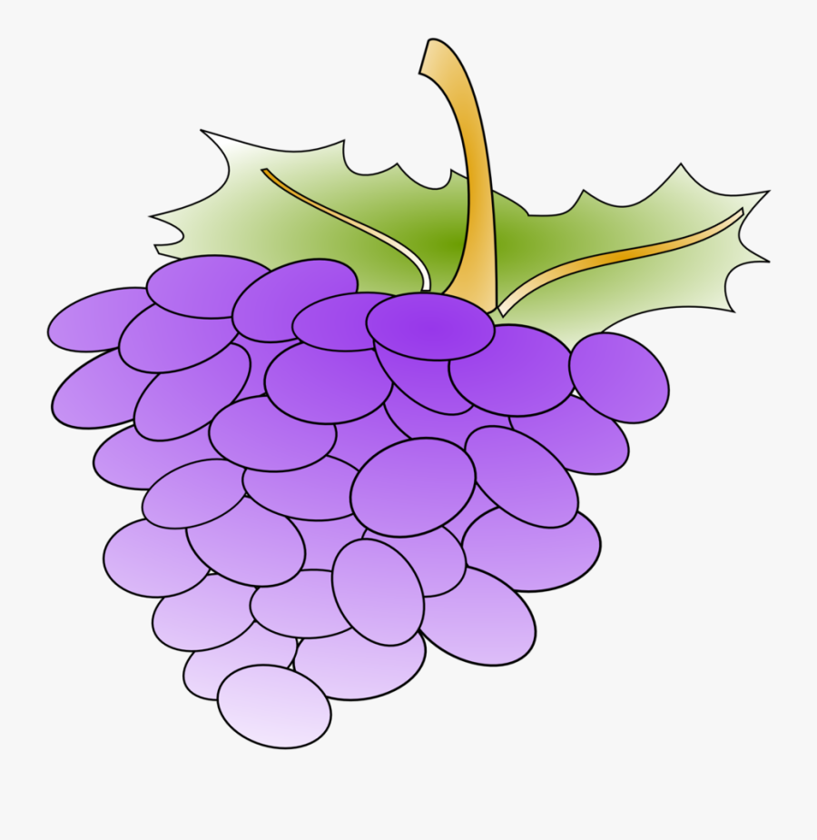 Free Vector Grapes Clip Art - Cartoon Grapes, Transparent Clipart