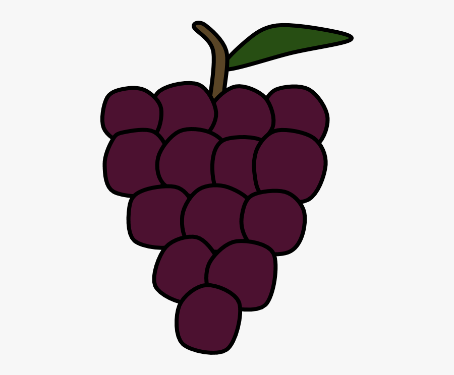 Grapes, Purple, Bunch - Seedless Fruit, Transparent Clipart
