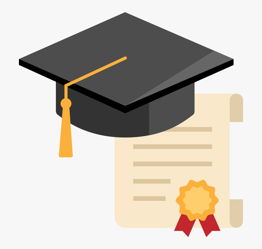 University Diploma Or Certificate Flat Icon Vector - University Diploma Icon, Transparent Clipart