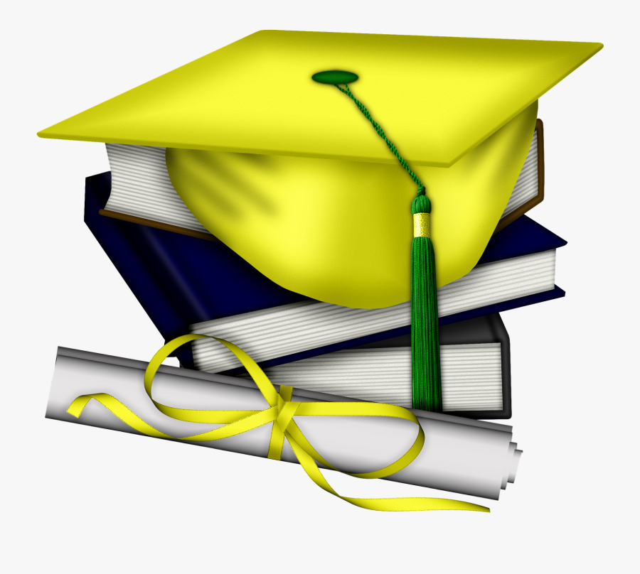 Green Graduation Hat Clip Art, Transparent Clipart