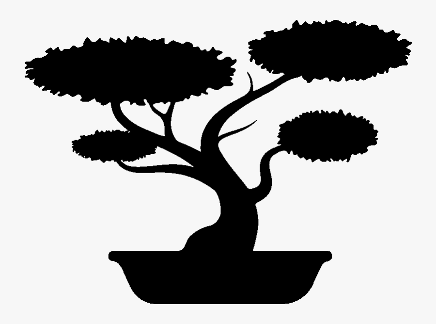 Image Black And White Stock Bonsai Tree Clipart - Transparent Bonsai Tree Silhouette, Transparent Clipart