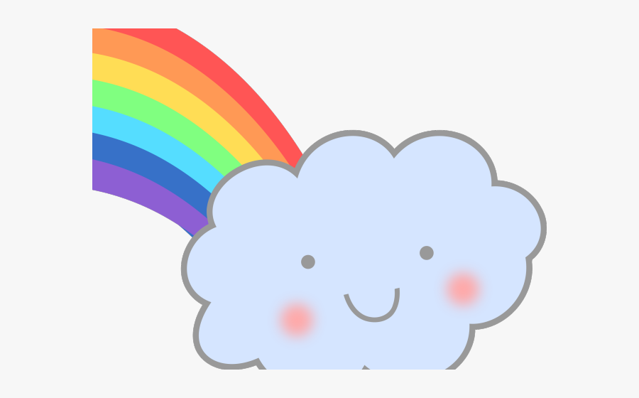 Transparent Rainbow Cloud Clipart - Transparent Background Rain Clipart, Transparent Clipart