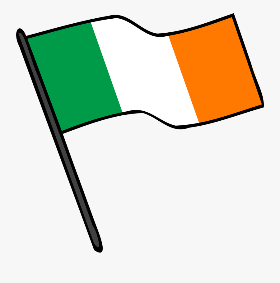 Republic Drawing Flag Ireland Graphic Freeuse Download - Color Guard Flag, Transparent Clipart
