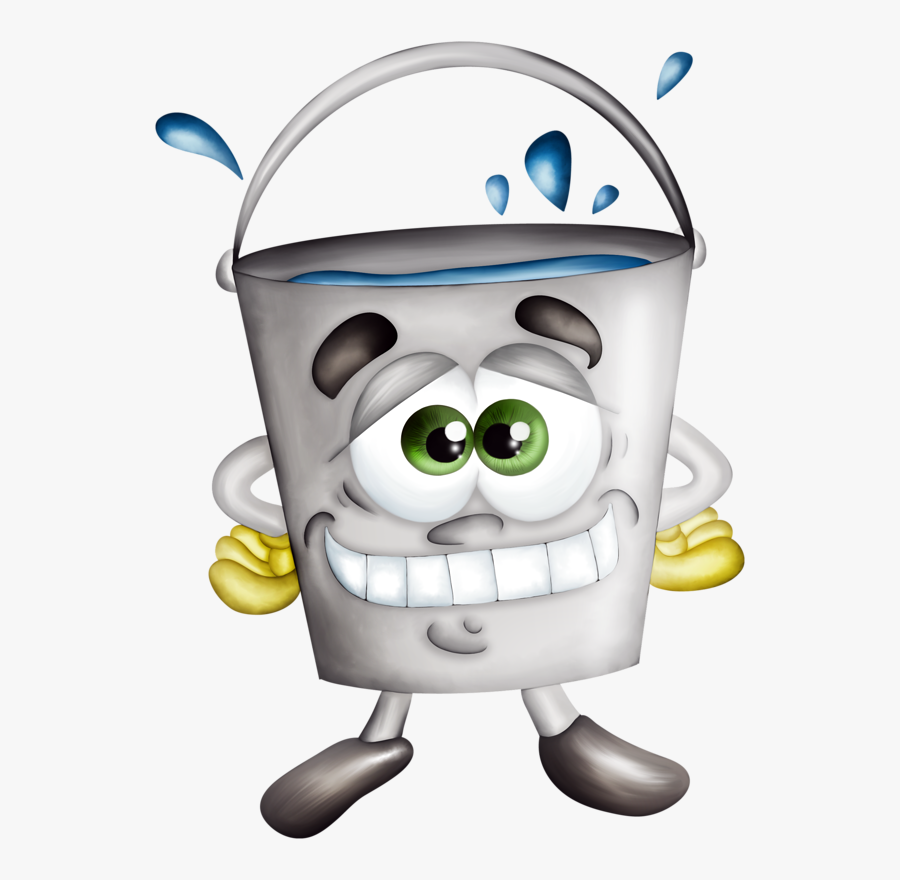 Smiling Pail Clip Art Cute Clipart, Smiley Faces, Funny - Cute Cleaning Cartoon Clipart, Transparent Clipart
