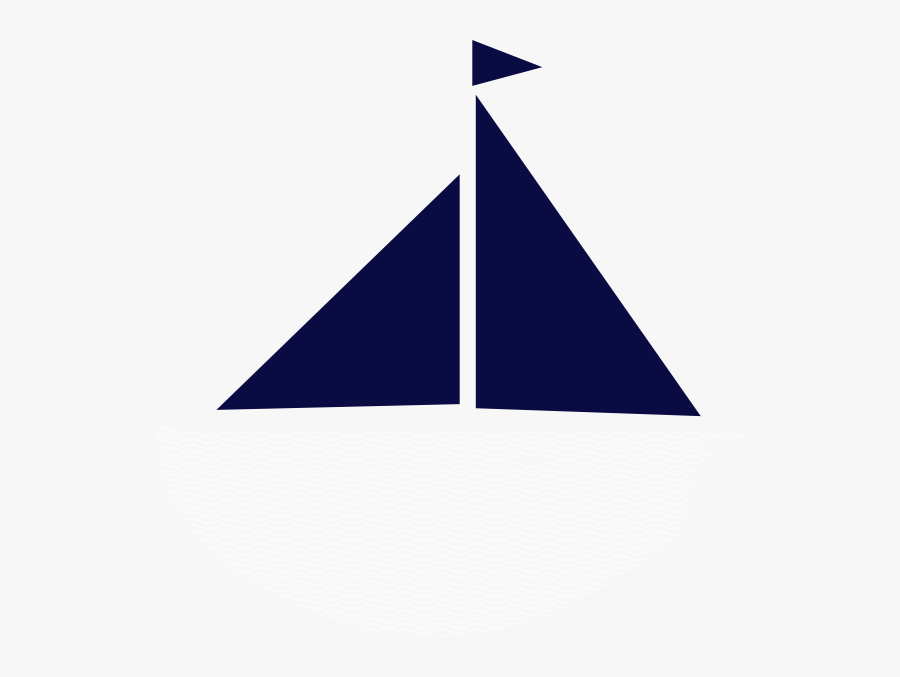 Navy - Blue - Sailboat - Clipart - Navy Blue Triangle Png, Transparent Clipart