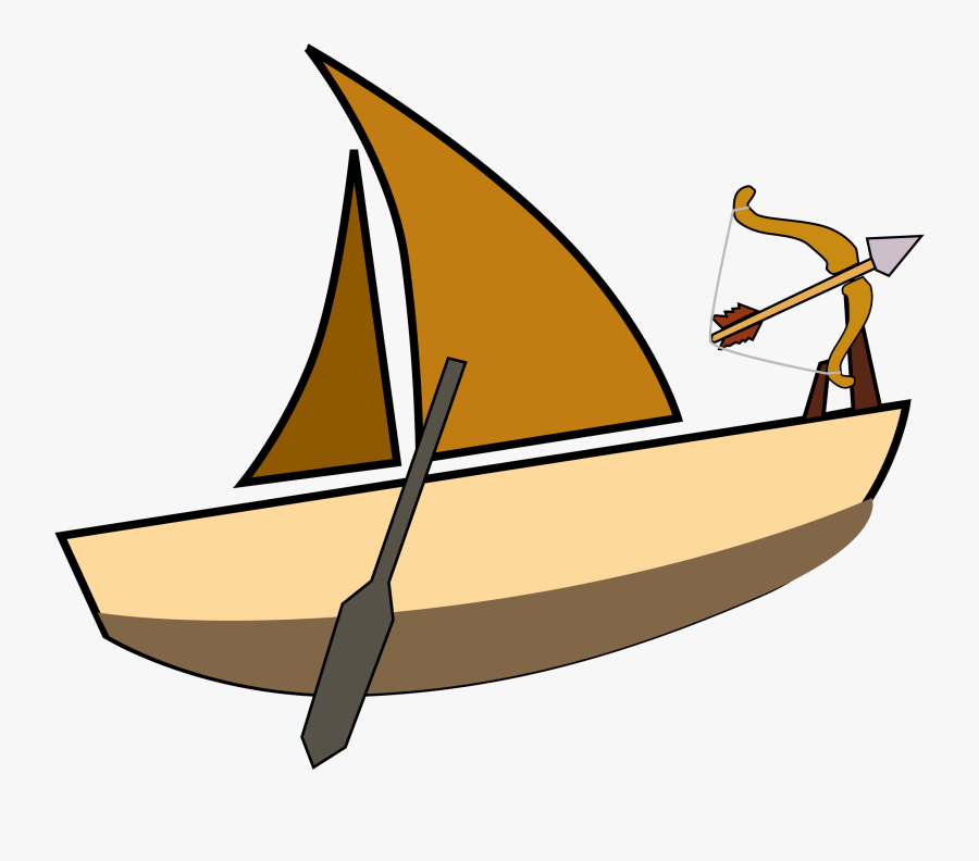 Orange Clipart Sailboat - Bateau Svg, Transparent Clipart