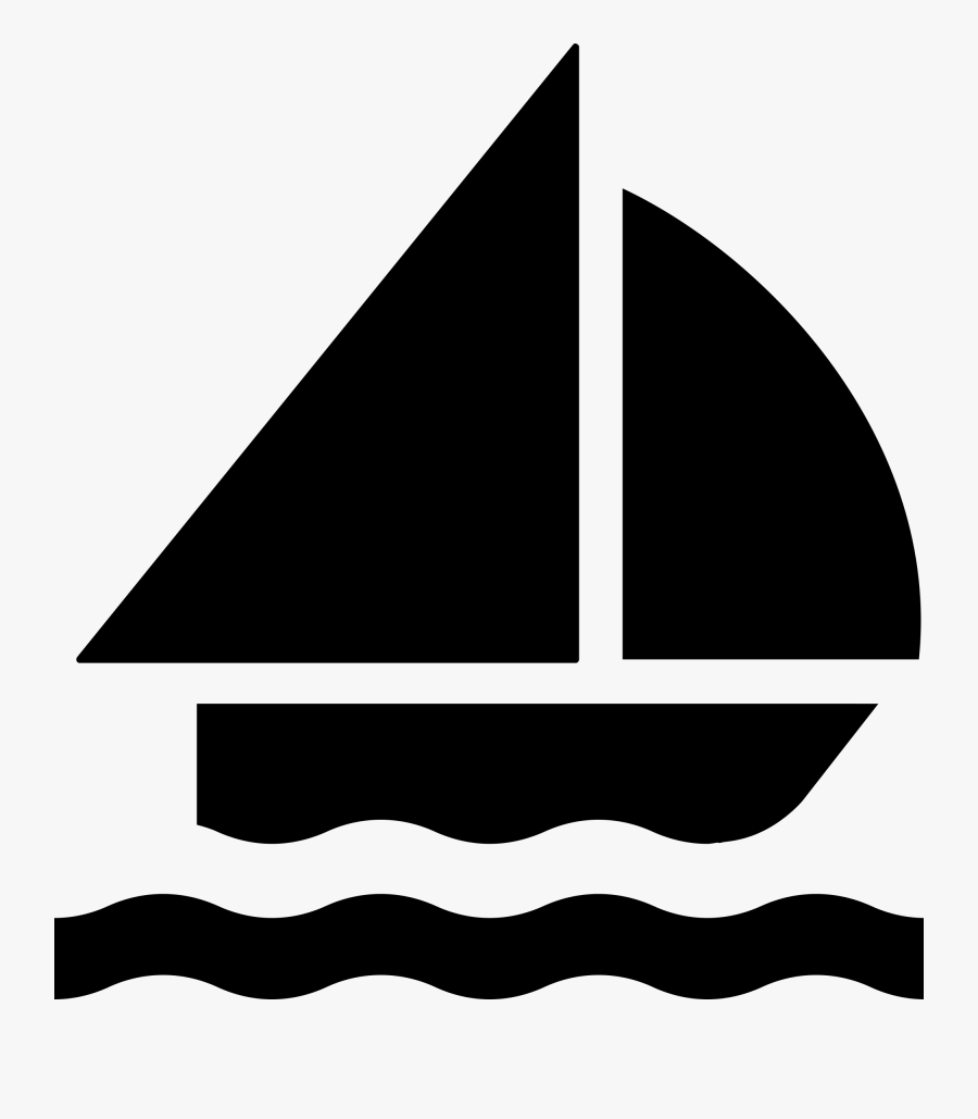 Sailboat Symbol, Transparent Clipart