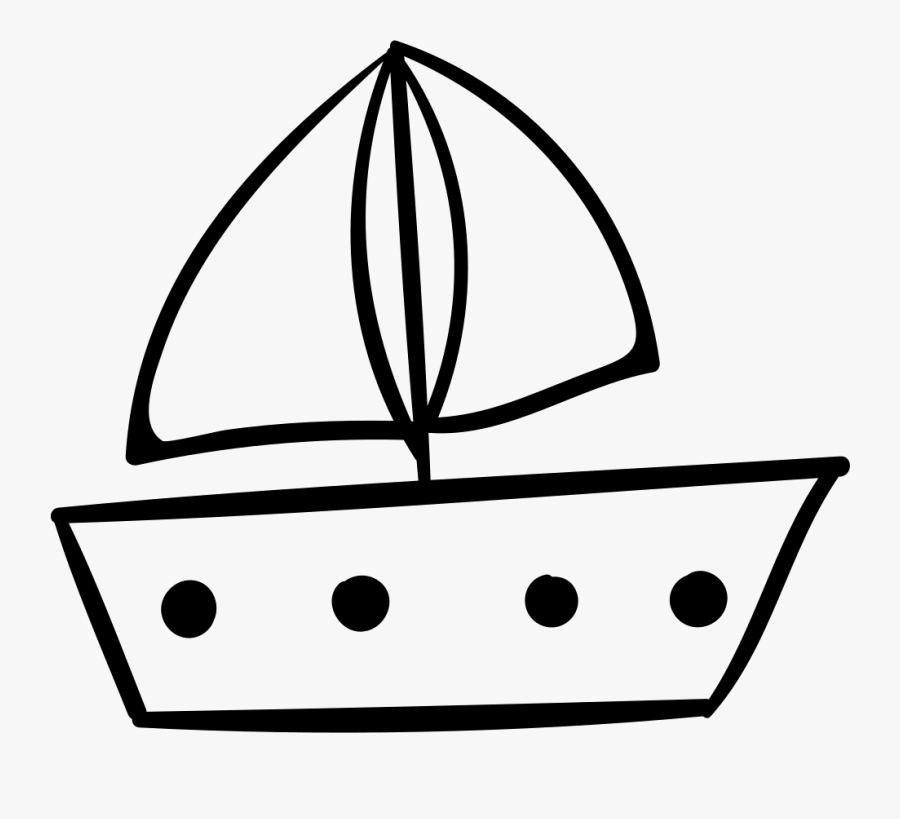 Sail Boat - Gambar Perahu Kartun Hitam Putih, Transparent Clipart