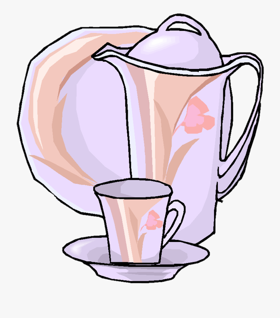 Clipart Cup Pretty Tea Cup - Cup Plate Sketch, Transparent Clipart