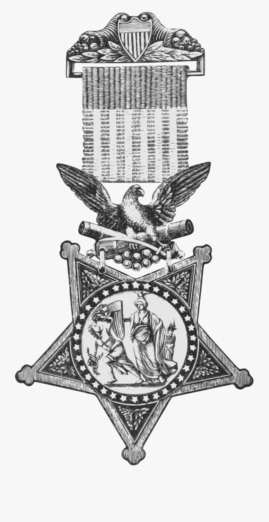 Transparent Medal Of Honor Clipart - Medal Of Honor Drawing, Transparent Clipart