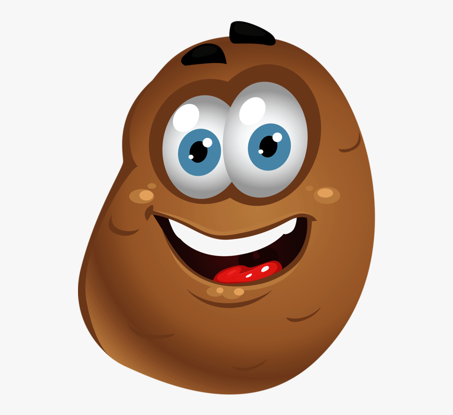 Potato Cartoon Clipart - Fruits And Vegetables Clipart With Eyes, Transparent Clipart