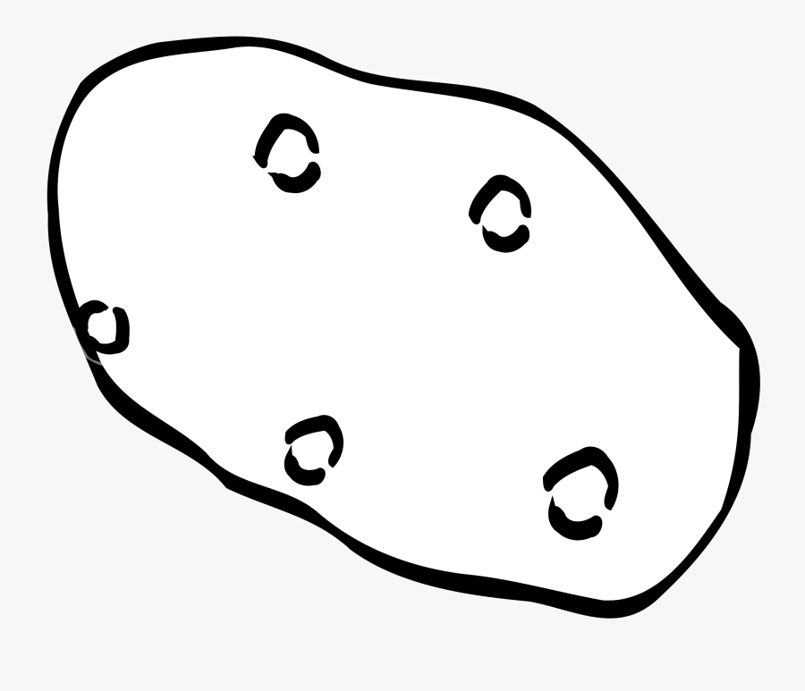 Potato Line Art - Potato Black And White, Transparent Clipart