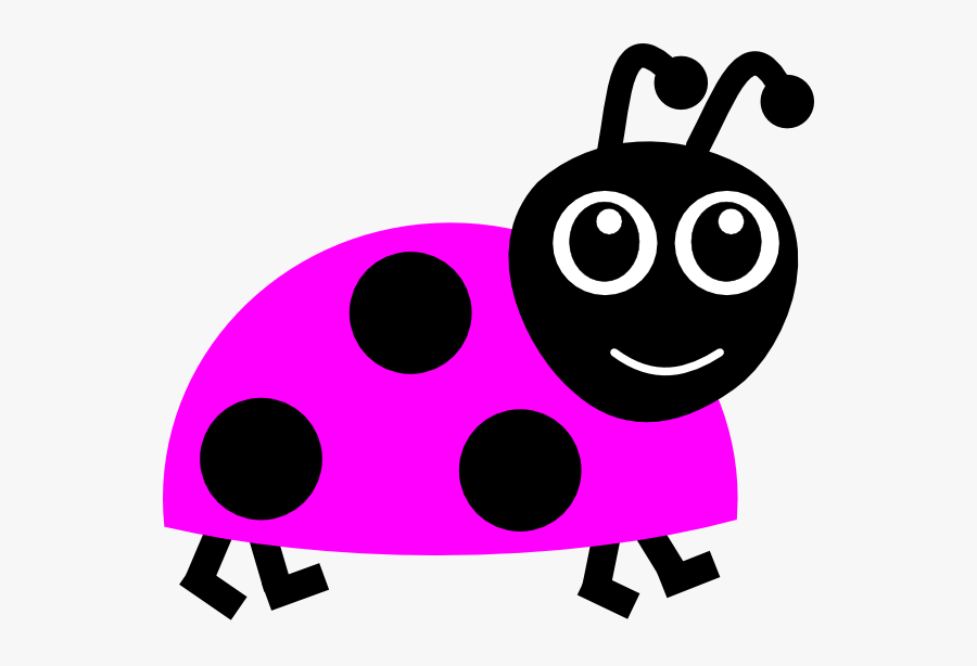 Pink - Lady - Bug - Ladybird Cartoon, Transparent Clipart