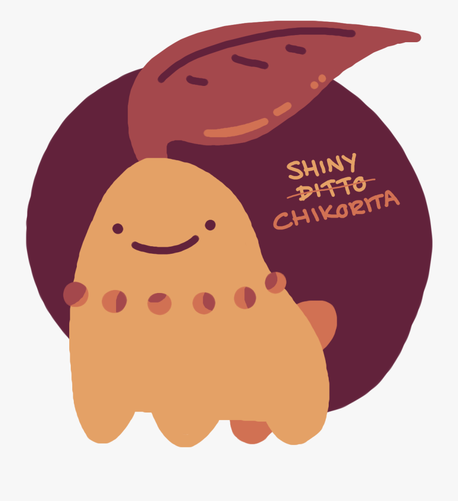 Art,potato,snack,smile - Ditto Chikorita, Transparent Clipart