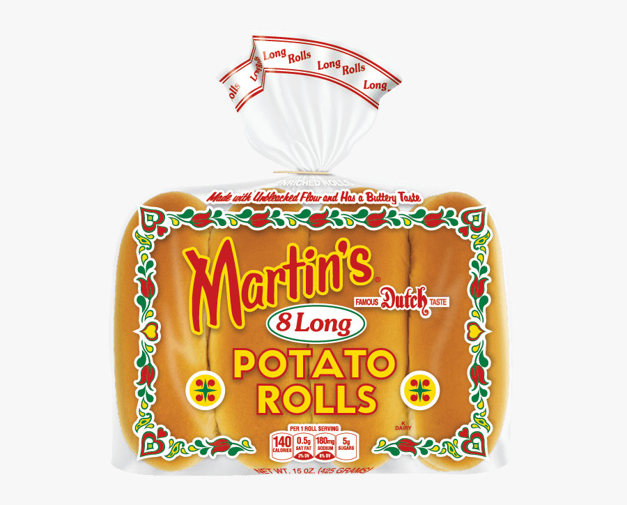 Martin"s® Long Potato Rolls - Martin's Potato Rolls, Transparent Clipart