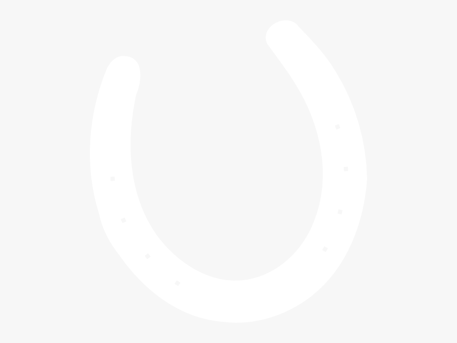 White Horseshoe Black Background, Transparent Clipart