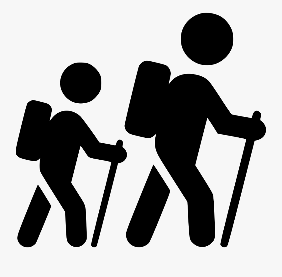 Camping Illustration Transparent Png - Hikers Svg, Transparent Clipart