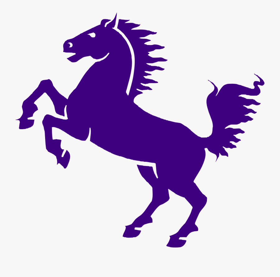 Transparent Horseshoe Clipart - Purple Mustang Horse, Transparent Clipart