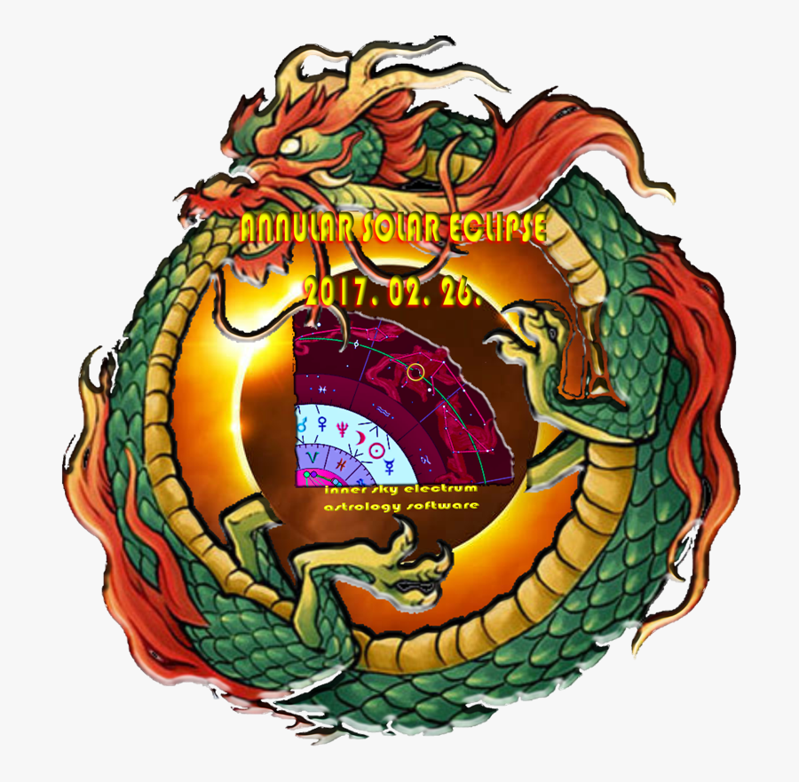 Solar Eclipse Astrology - Chaos Dragon Chasing Tail, Transparent Clipart