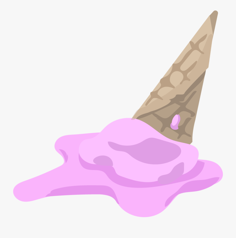 Ice Cream Cone Melting - Ice Cream, Transparent Clipart