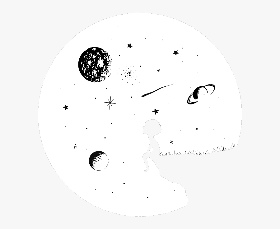 Black And White Astronomy Art, Transparent Clipart