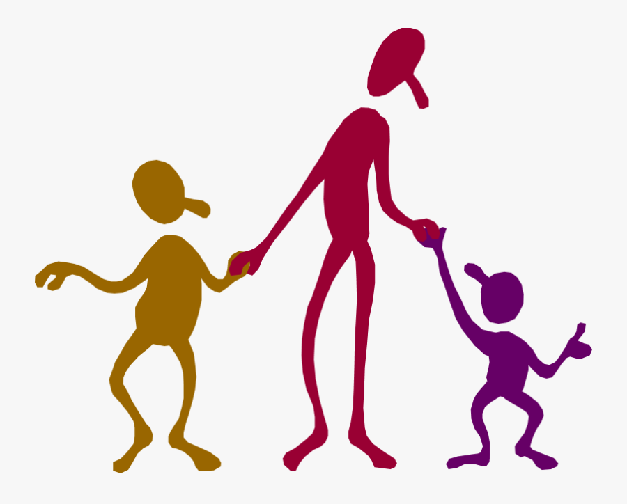Clip Art Image Of Parent With Children - Health And Social Care Clipart, Transparent Clipart
