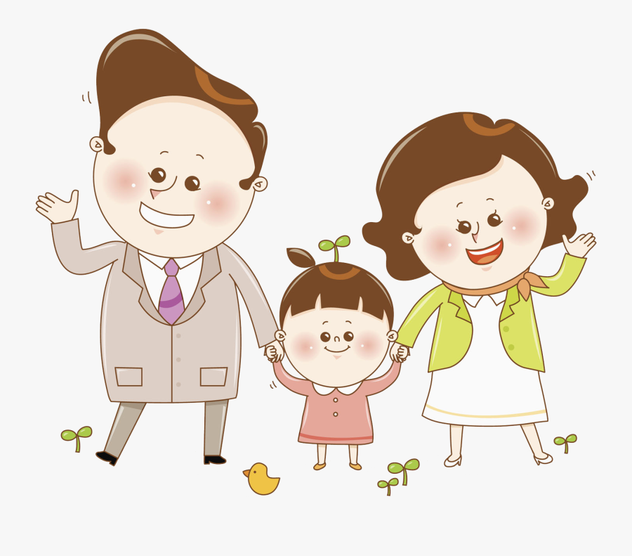 Clip Art Transparent Stock Mother Father Happy Family - Mother And Father Png, Transparent Clipart