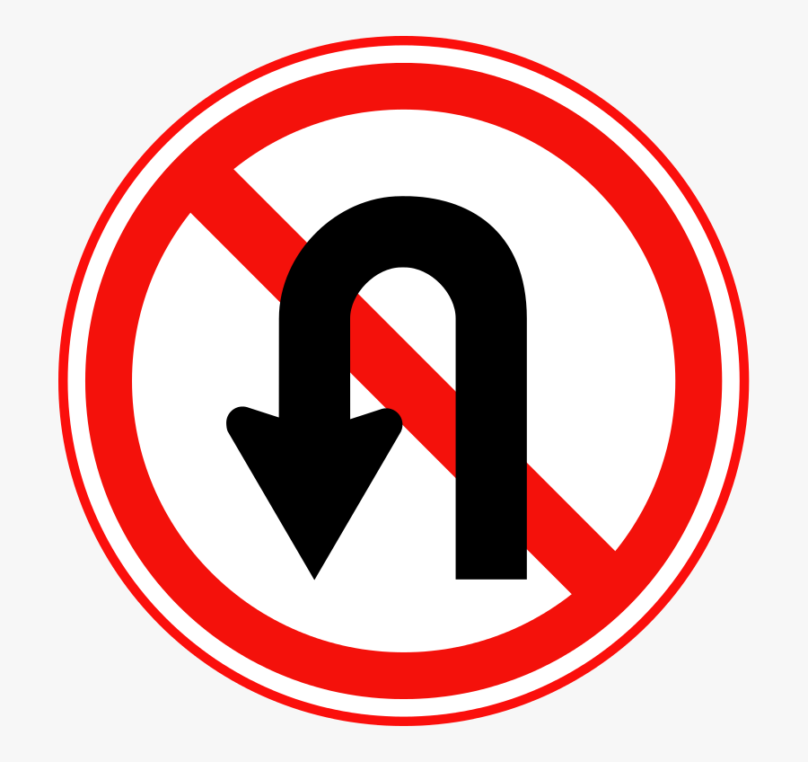 Traffic Sign Don T Turn Left, Transparent Clipart