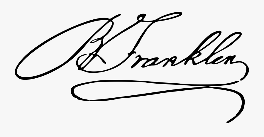 Thumb Image - Benjamin Franklin In Cursive, Transparent Clipart