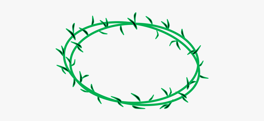 Line Art,leaf,area - Transparent Png Crown Of Thorn, Transparent Clipart