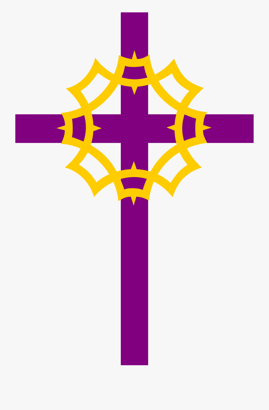 Cross With Crown Of Thorn, Transparent Clipart