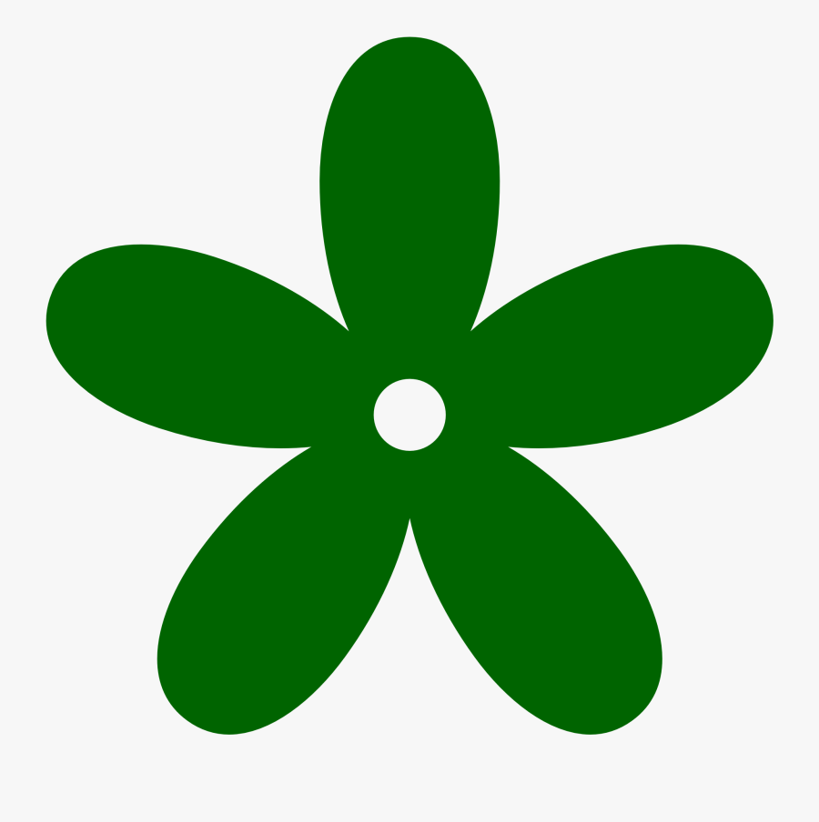 Green Color Clipart Kid - Flower Clip Art Png, Transparent Clipart