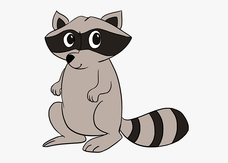 Clip Art Raccoon Face Drawing - Step By Step Raccoon Easy Drawing, Transparent Clipart