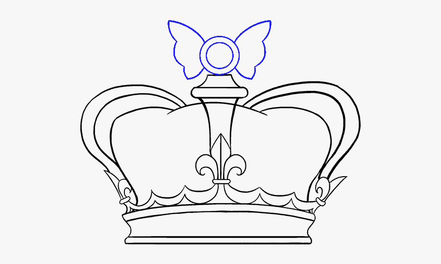 Clip Art How To Draw A Crown Of Thorns - Draw A Queen Crown, Transparent Clipart