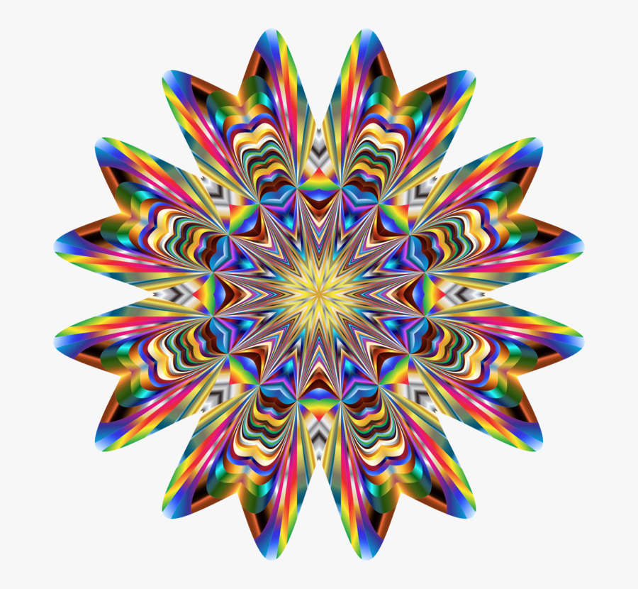 Kaleidoscope Ornament Blue Motif Color - Portable Network Graphics, Transparent Clipart
