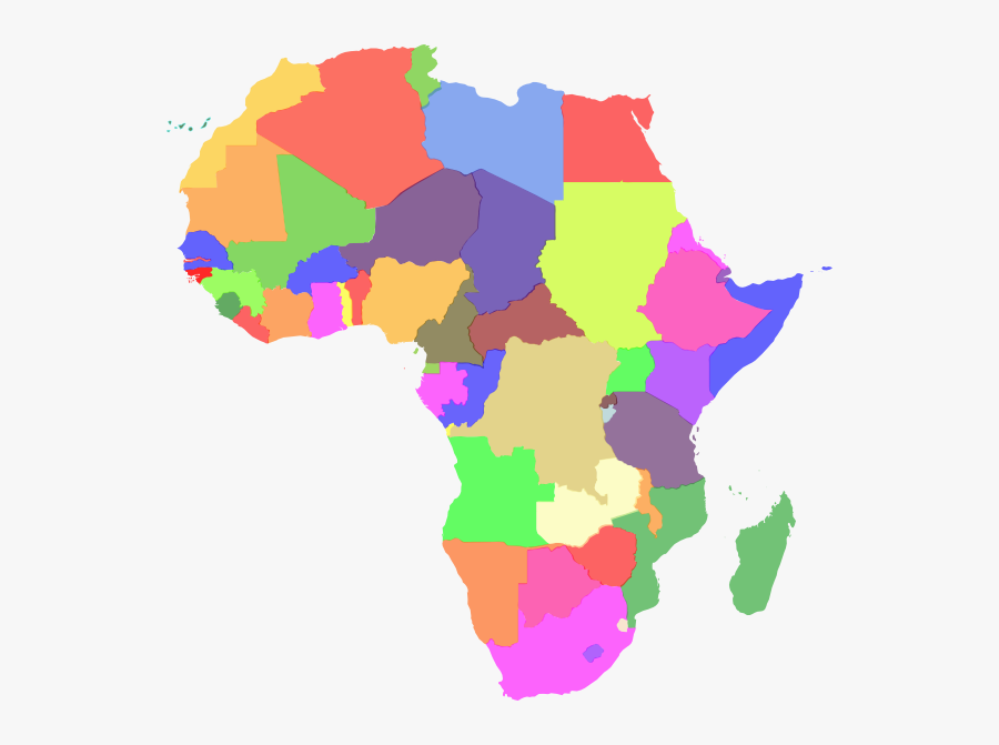 Africa Color Svg Clip Arts - Africa Map Transparent Background Png, Transparent Clipart
