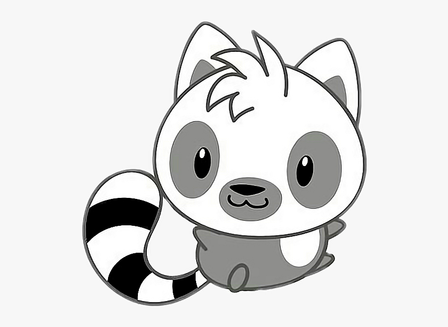 #freetoedit #cute #kawaii #racoon #grey #white #black - Unicornio De Daieny Schuttz, Transparent Clipart