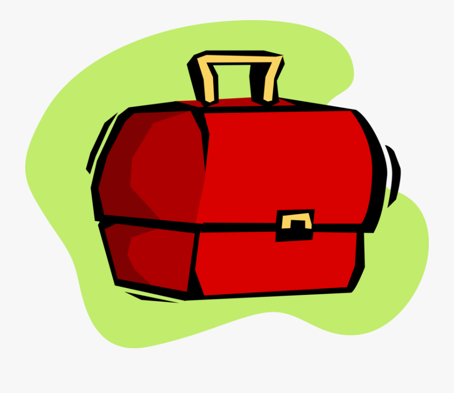 Vector Illustration Of Lunch Box Used By Schoolchildren - Lunch Box Vector Png, Transparent Clipart