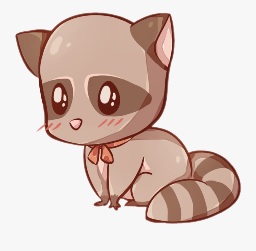 Raccoon Kawaii Cutefreetoedit - Kawaii Shiba Inu Transparent Background, Transparent Clipart