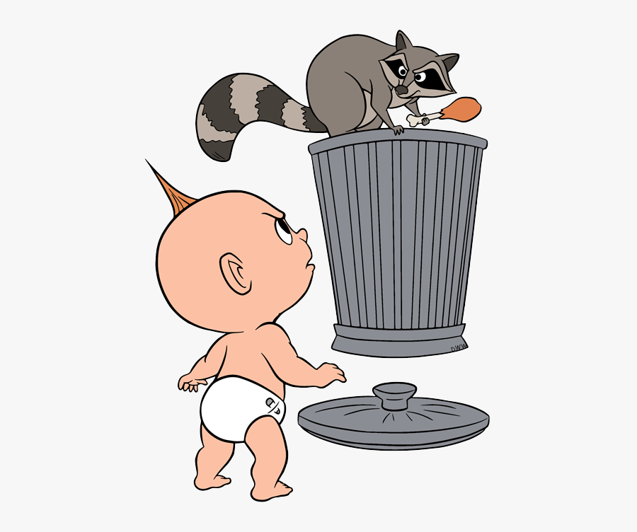 Baby Jack Jack Jack Jack, Racoon In Garbage Can - Jack Jack And Racoon, Transparent Clipart